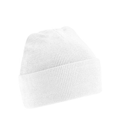 Bonnet à revers mixte blanc Beechfield