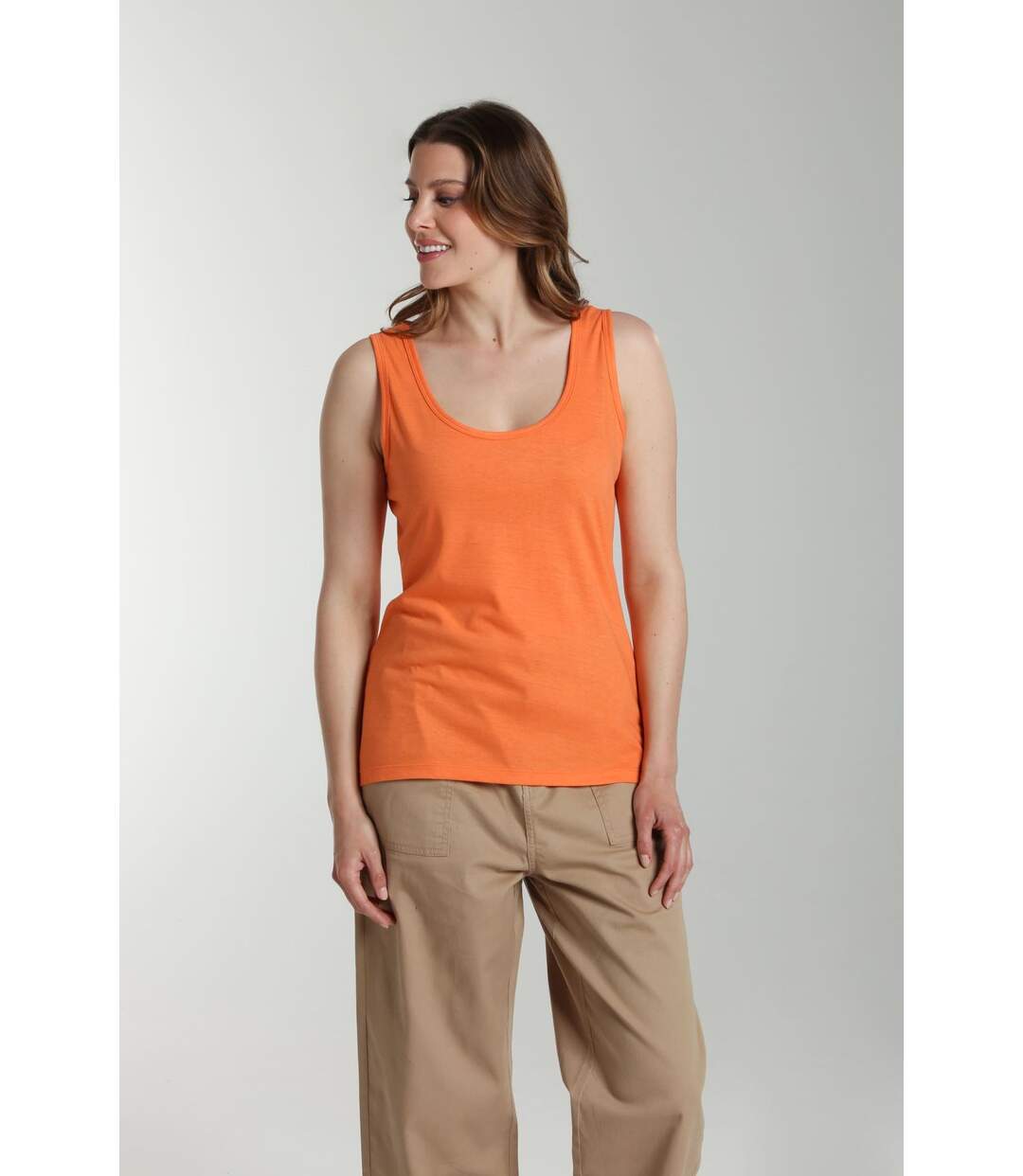 Debardeur Femme Manon Corail Rose(orange) | Gerard Pasquier | Gerard Pasquier-4