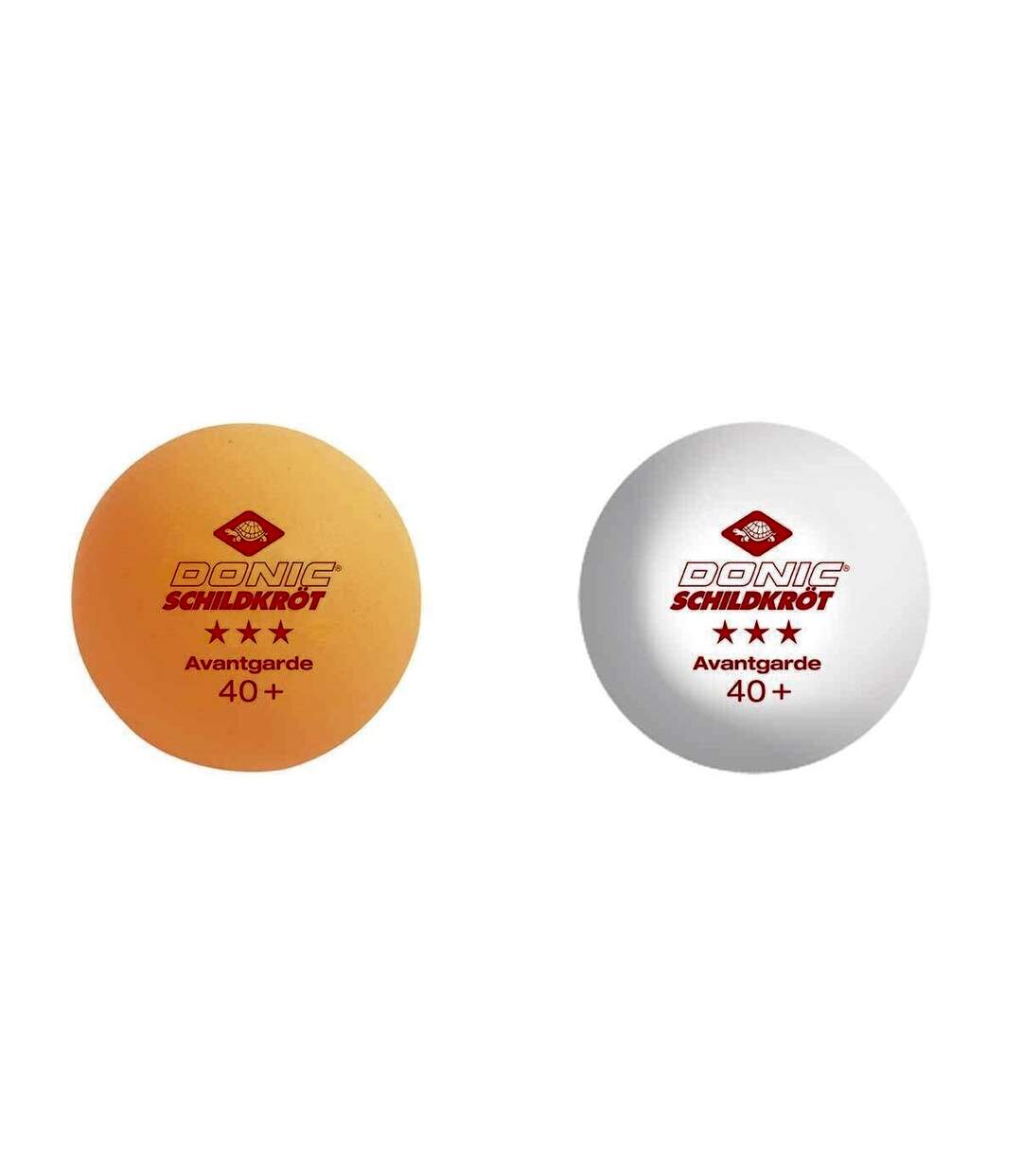 Pack of 6  3-star avantgarde table tennis balls  one size white/red/yellow Donic-Schildkroet-1