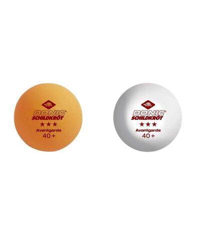 Pack of 6  3-star avantgarde table tennis balls  one size white/red/yellow Donic-Schildkroet