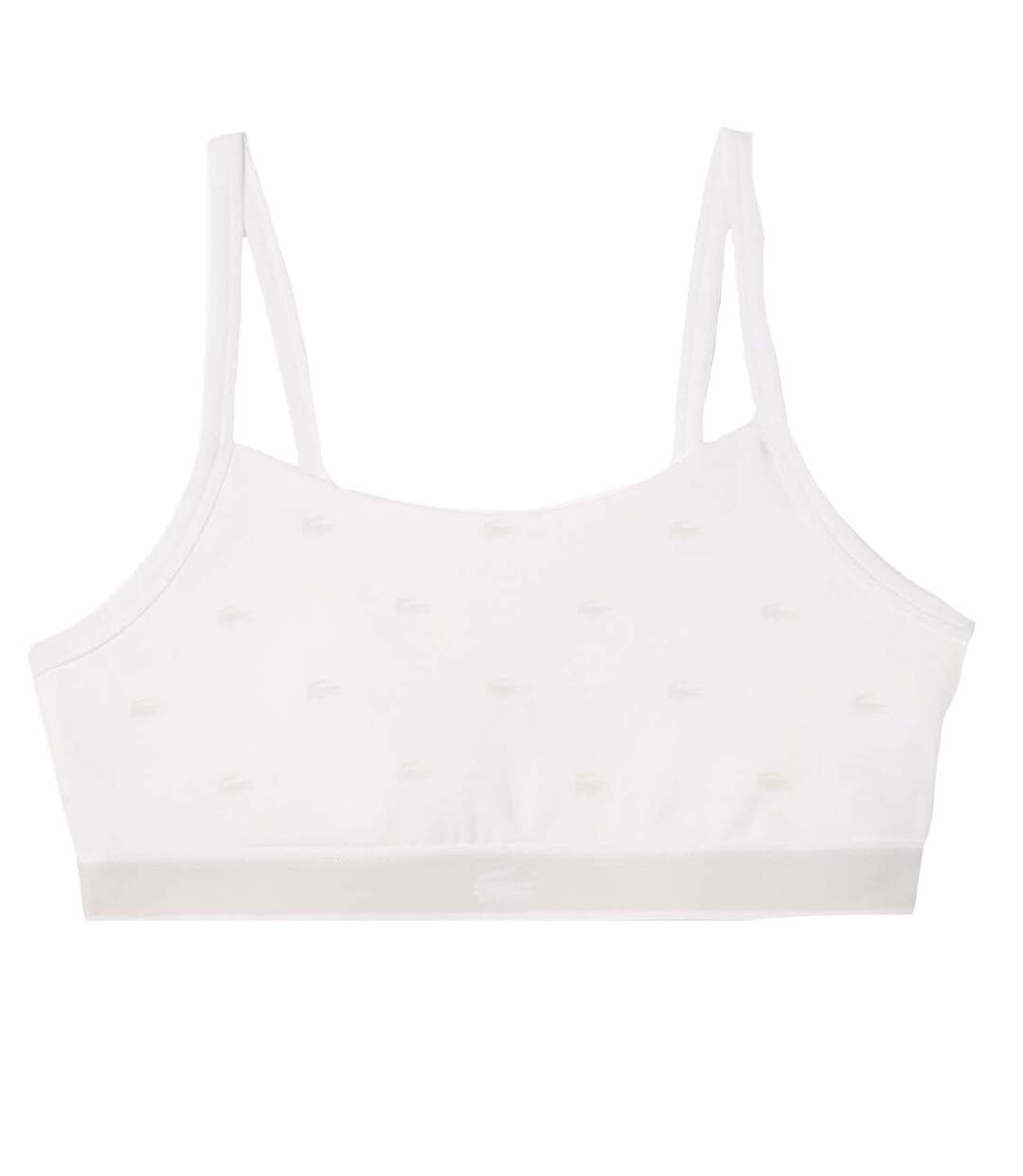 Womens/ladies Cotton Stretch Bralette White Lacoste-1