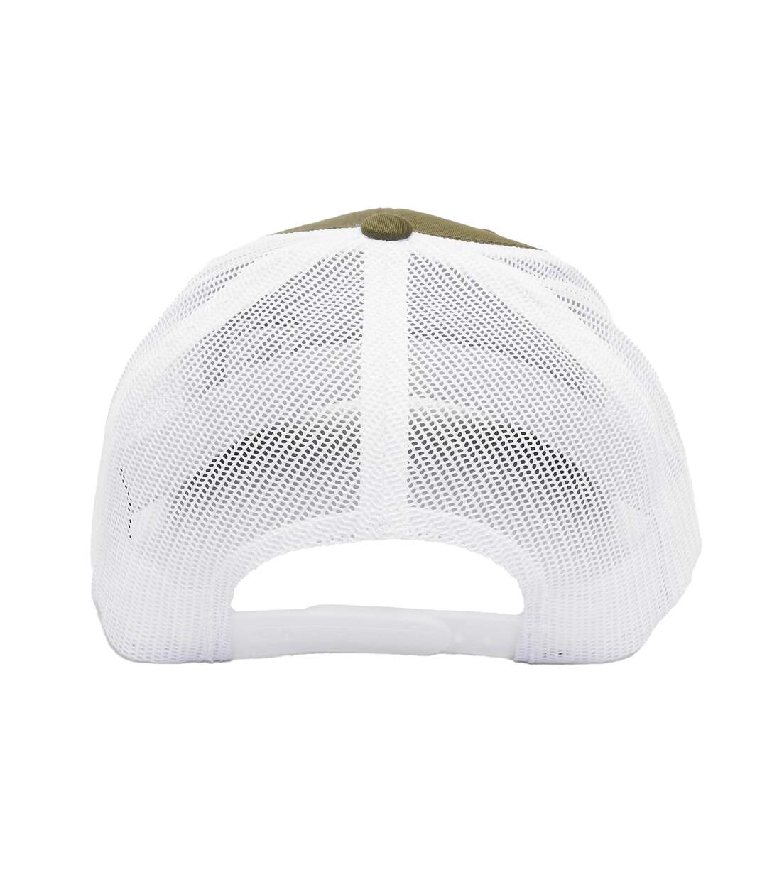 Casquette Trucker Kaki Foncé Blanc Flexfit-2