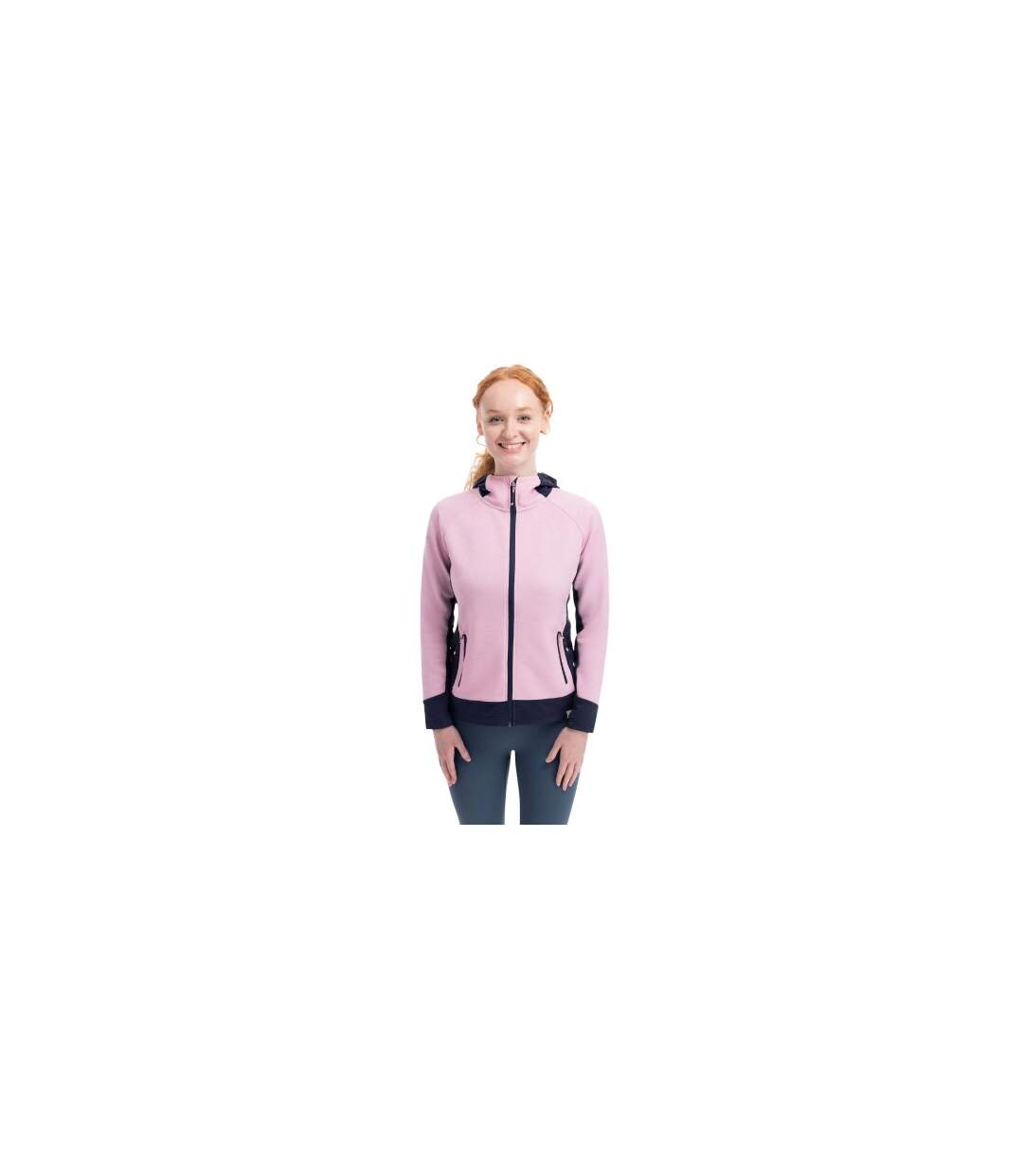 Womens/ladies Sophy Active Full Zip Hoodie Carnation Marl Trespass-1