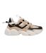Womens/ladies Spectator Lace Up Chunky Platform Trainers Black Silver Steve Madden-1