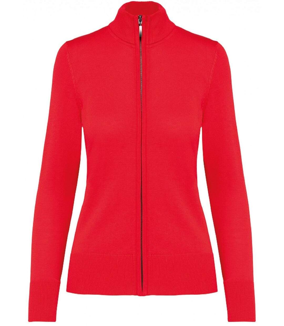 Gilet zippé cardigan K962 - femme - rouge