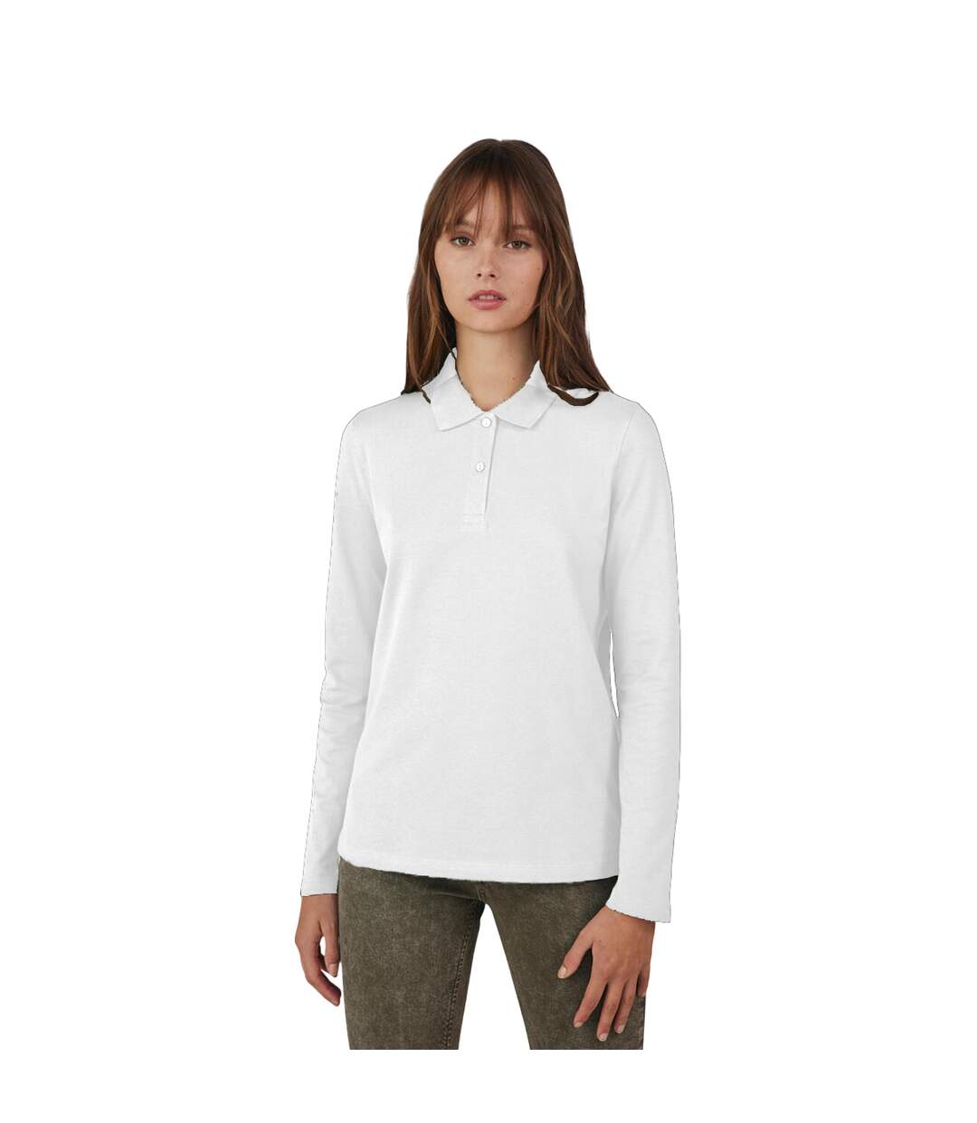 Chemisier Manches Longues My Polo Femme Blanc B&C-1