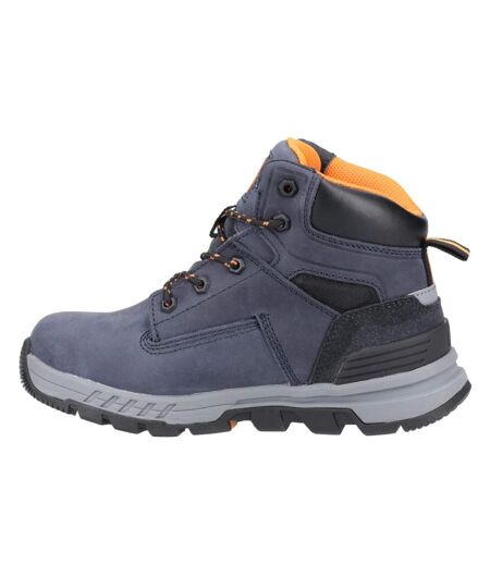 Mens elena grain leather safety boots navy Amblers