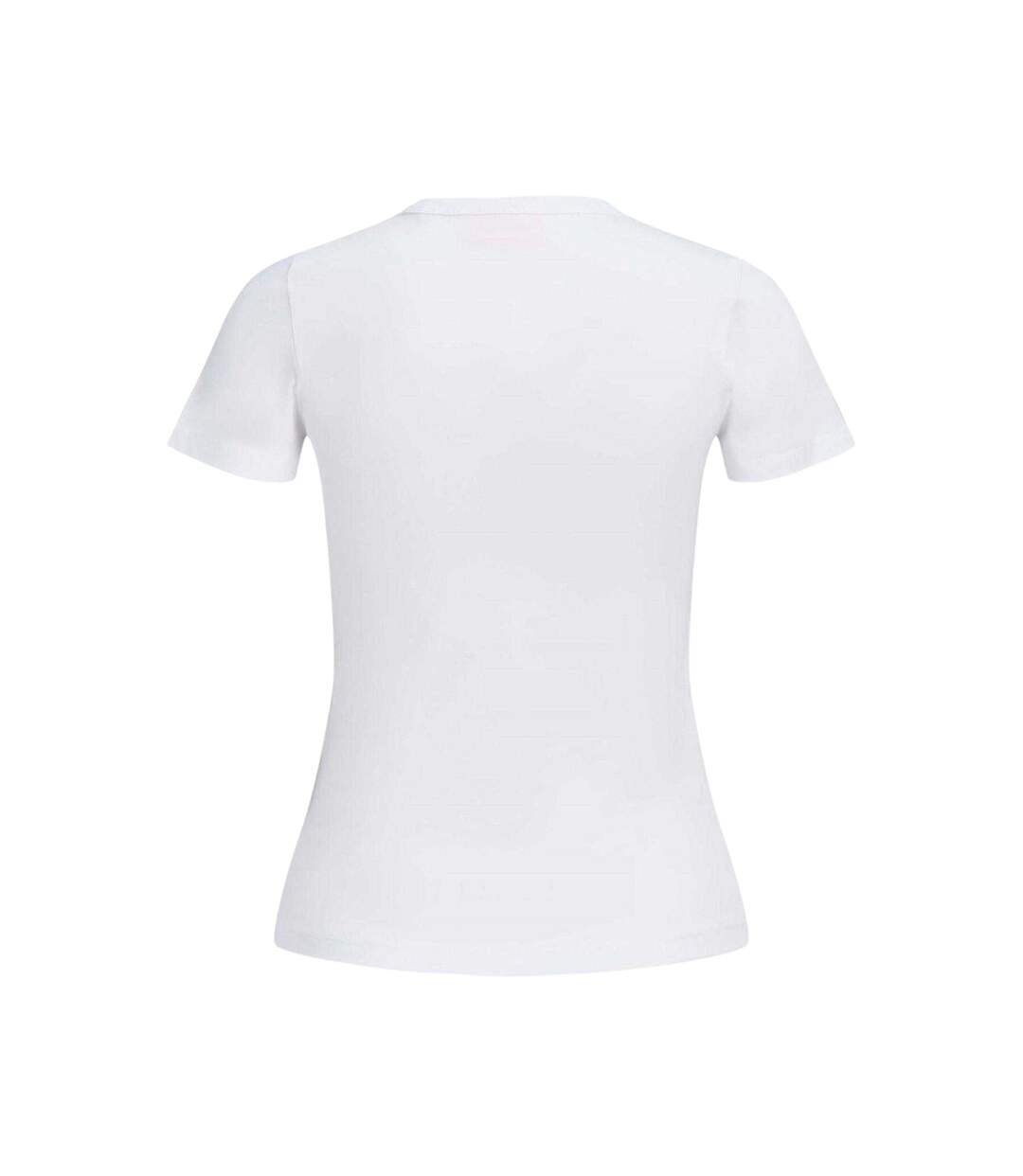Womens/ladies Catch Footballs Not Feelings Cotton Blend T-shirt Bright White JJXX-3