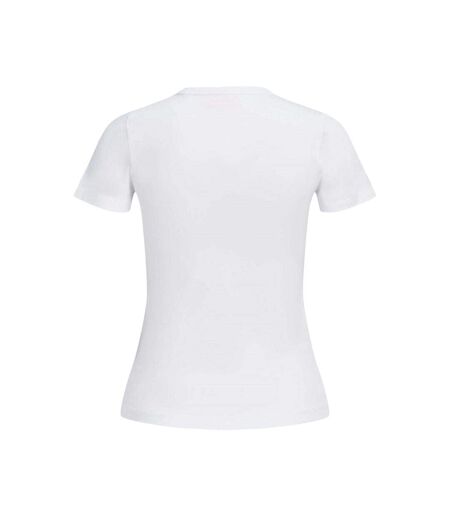 Womens/ladies Catch Footballs Not Feelings Cotton Blend T-shirt Bright White JJXX