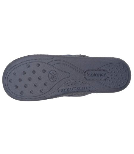 Isotoner Chaussons Mules homme velours semelle ergonomique soutien voûte plantaire