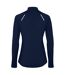 Womens/ladies estambul quarter zip long-sleeved sweatshirt navy blue Roly-2