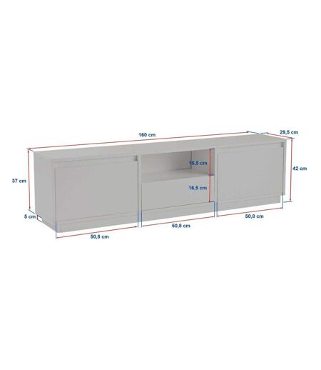 Meuble TV en aggloméré 168x43,5x12,5 cm Vanguard