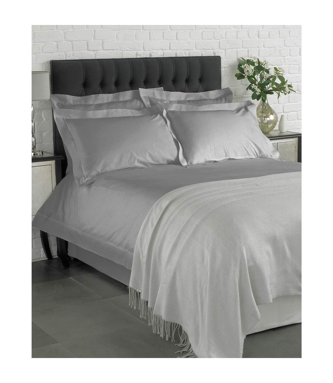 Riva Home Como - Draps housse (Gris) - UTRV312