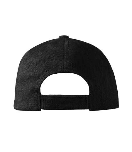 Childrens/kids 6 Panel Baseball Cap Black Malfini
