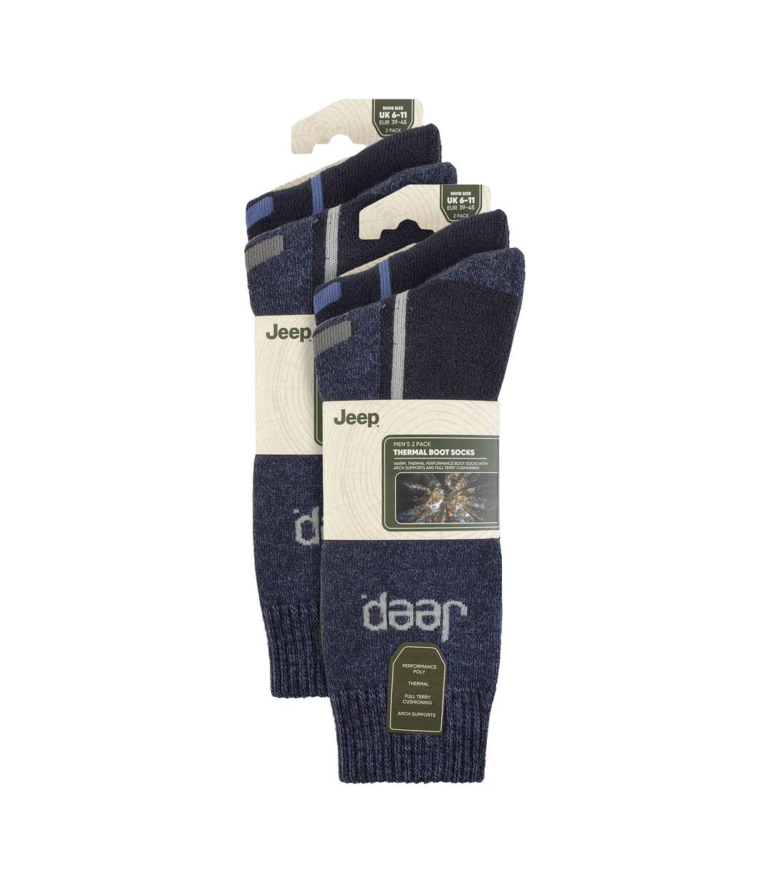 Paquet de 4 chaussettes thermiques chaudes pour hommes pour l'hiver-2