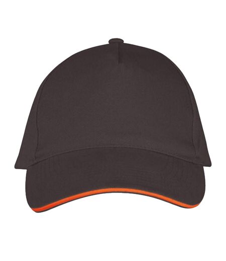 Casquette De Baseball Long Beach Gris Foncé Orange SOLS
