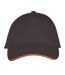 Casquette De Baseball Long Beach Gris Foncé Orange SOLS-1