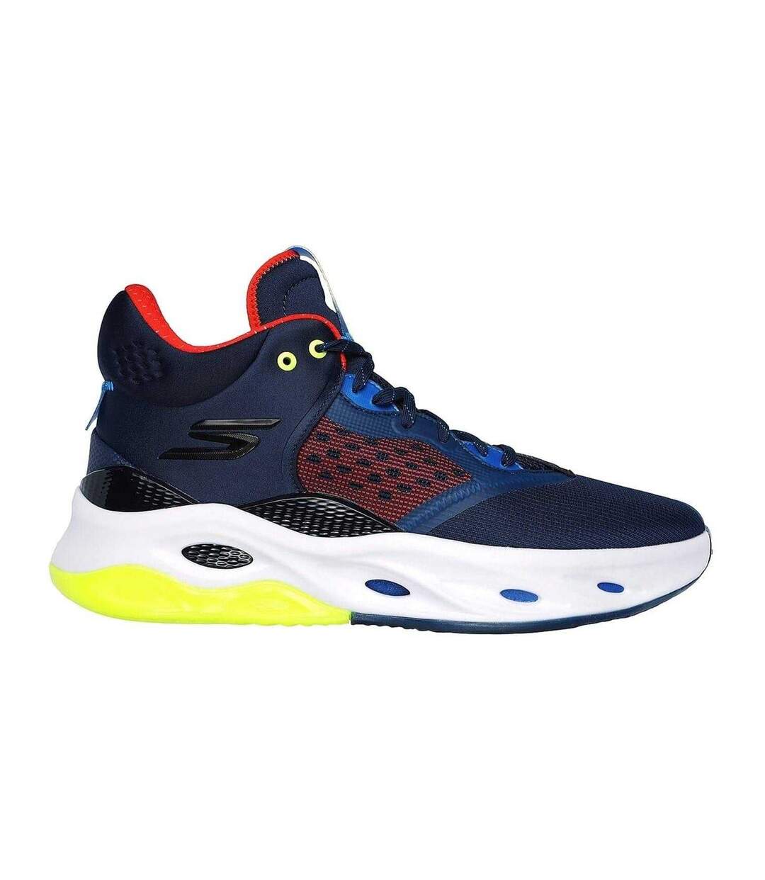 Mens Mesh Skateboarding Skate Shoes Navy Multicoloured Skechers-1