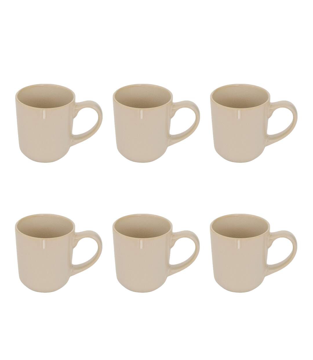 Lot de 6 Mugs Terre Inconnue 42cl Beige-1