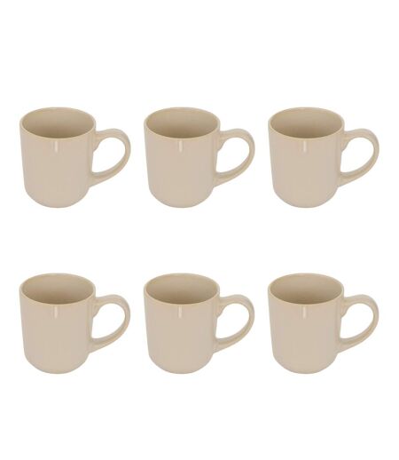 Lot de 6 Mugs Terre Inconnue 42cl Beige