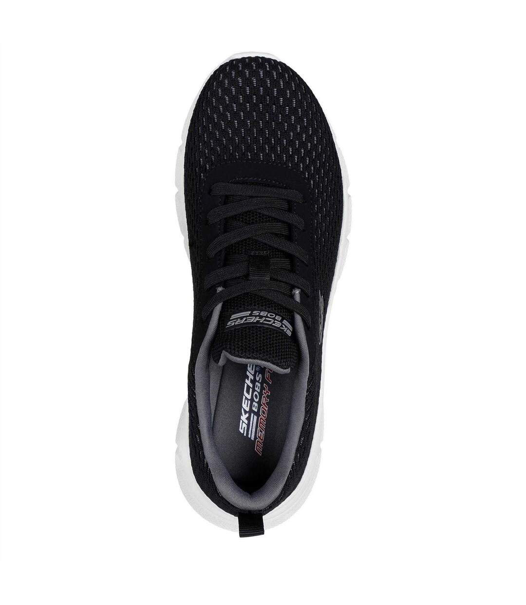 Womens/ladies Bobs Slip-on Trainers Black Skechers-3