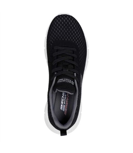 Womens/ladies Bobs Slip-on Trainers Black Skechers