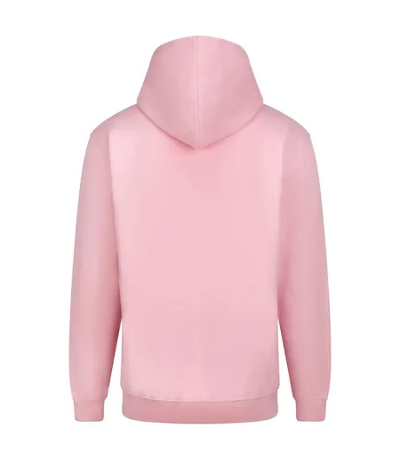 Sweatshirt À Capuche Et Fermeture Zippée Homme Rose Clair Awdis