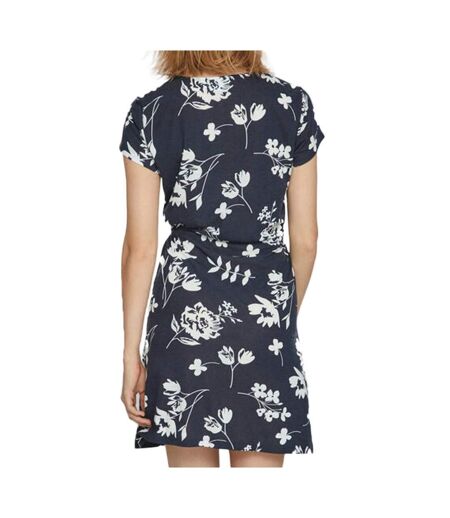 Robe Marine à fleurs Femme Vila Mooney String - L