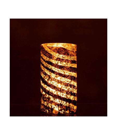 Vase Design en Verre Lignes 26cm Argent