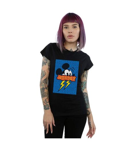 Disney T-shirt en coton Mickey Mouse 90s Flash - Femmes/Dames (Noir) - UTBI32079