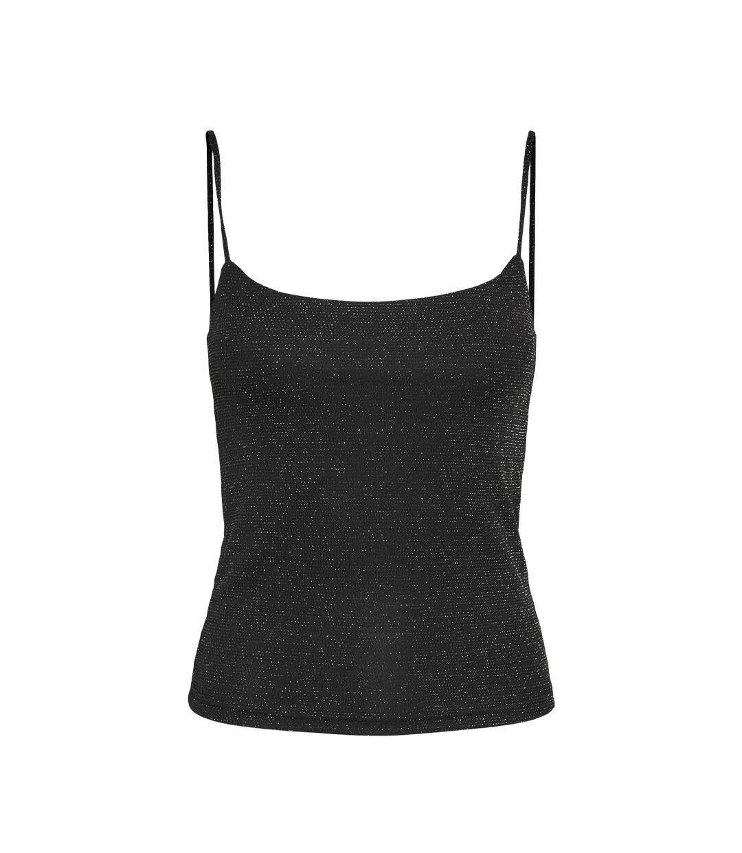 Débardeur Noir/Argenté Femme Vero Moda Kanva Glitter - L