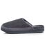 Isotoner Chaussons Mules homme velours chauds, semelle confort crantée-4