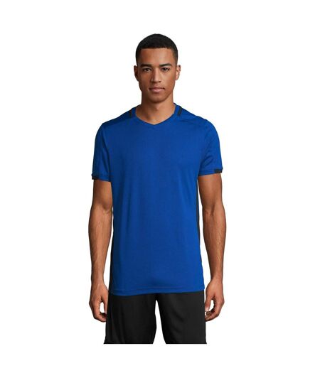 SOLS Mens Classico Contrast Short Sleeve Soccer T-Shirt (Royal Blue/French Navy)