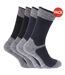 Lot de 4 Chaussettes renforcées pour bottes de travail paires homme noir/bleu marine Universal Textiles