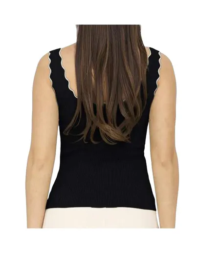 Débardeur noir/ecru femme jdy nanna