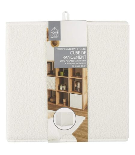 Boîte de Rangement Pliable Bouclette 30x30cm Beige