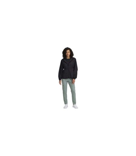 Womens/ladies Cinched Waist Long-sleeved Hooded Jacket Black Under Armour