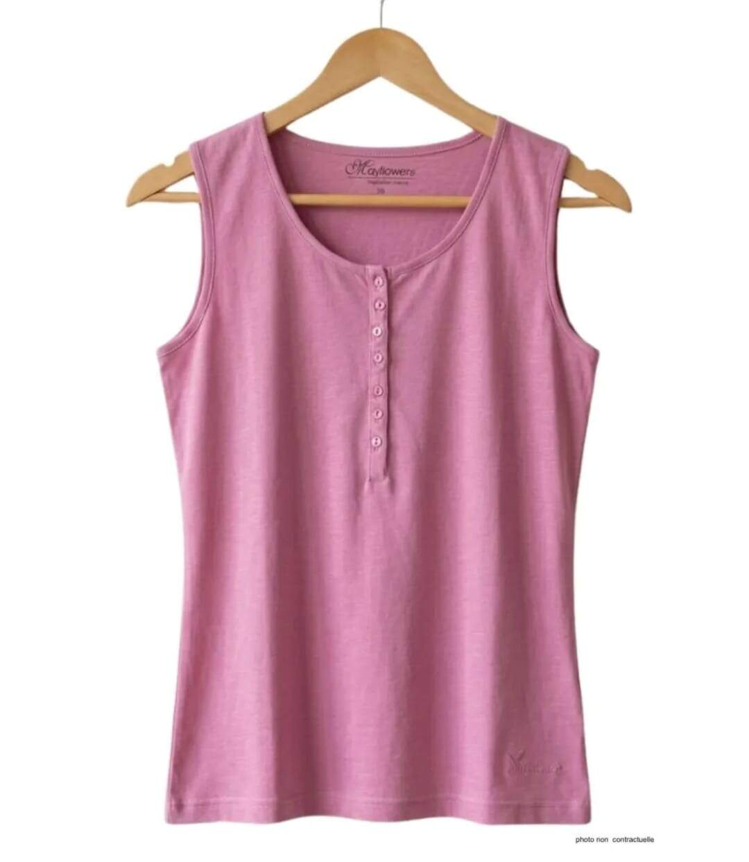 Débardeur femme DALTON4 MAYFLOWER – Top col tunisien en coton flammé pour une fraîcheur absolue-2