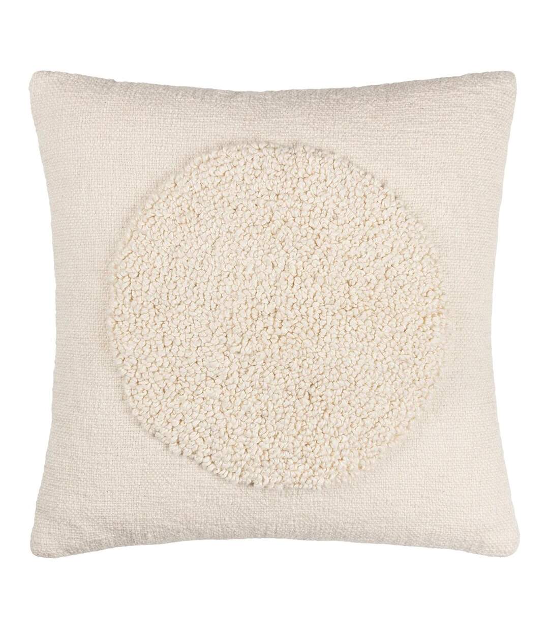 Almo woven cushion cover 50cm x 50cm ecru Hoem-1