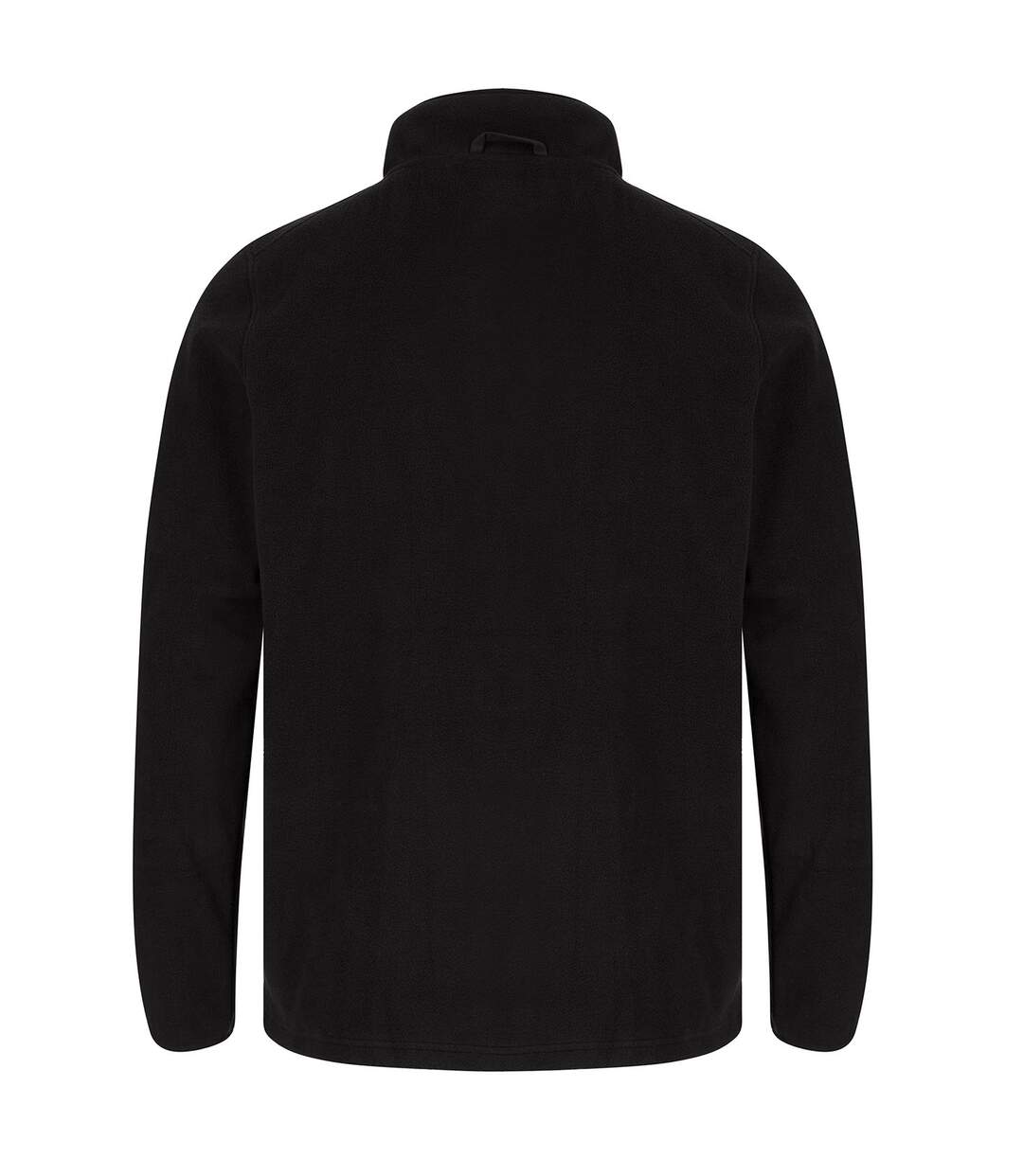 Unisex adult recycled polyester fleece jacket black Henbury-2