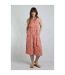 Womens/ladies nalani abstract eco liva jumpsuit tango red Weird Fish-3
