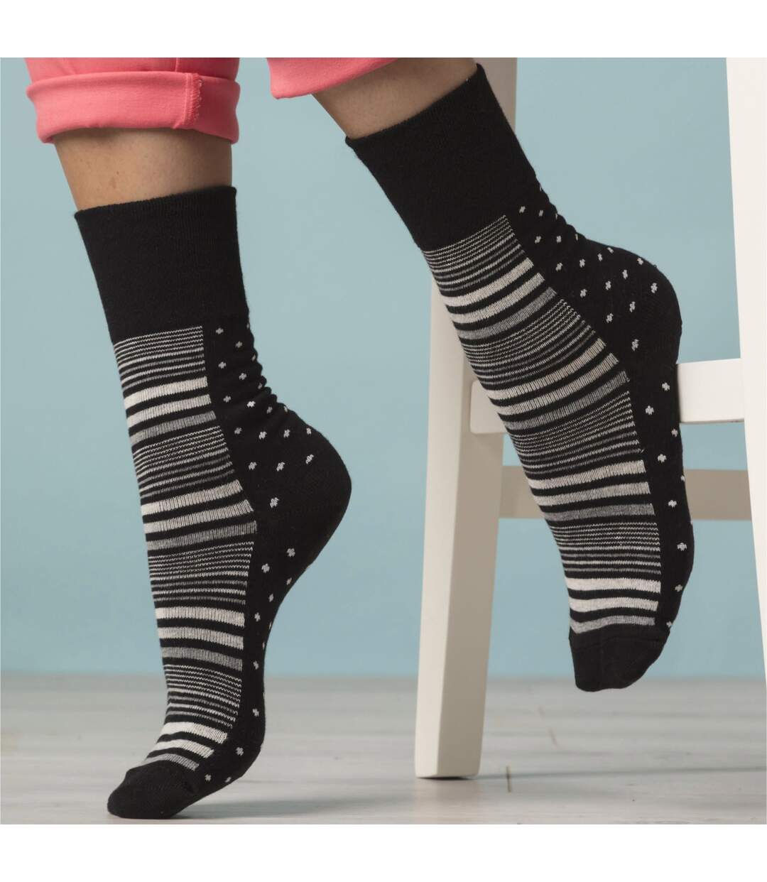 24 Pairs Ladies Cotton Rich Everyday Socks Gentle Grip Soft Top Comfort Socks-5