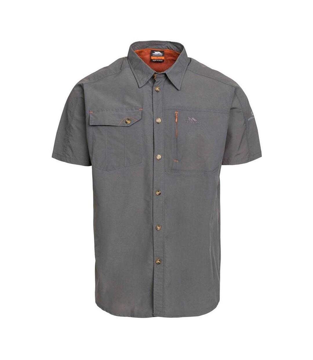 Chemise Anti-moustiques Manches Courtes Homme Gris Trespass-1