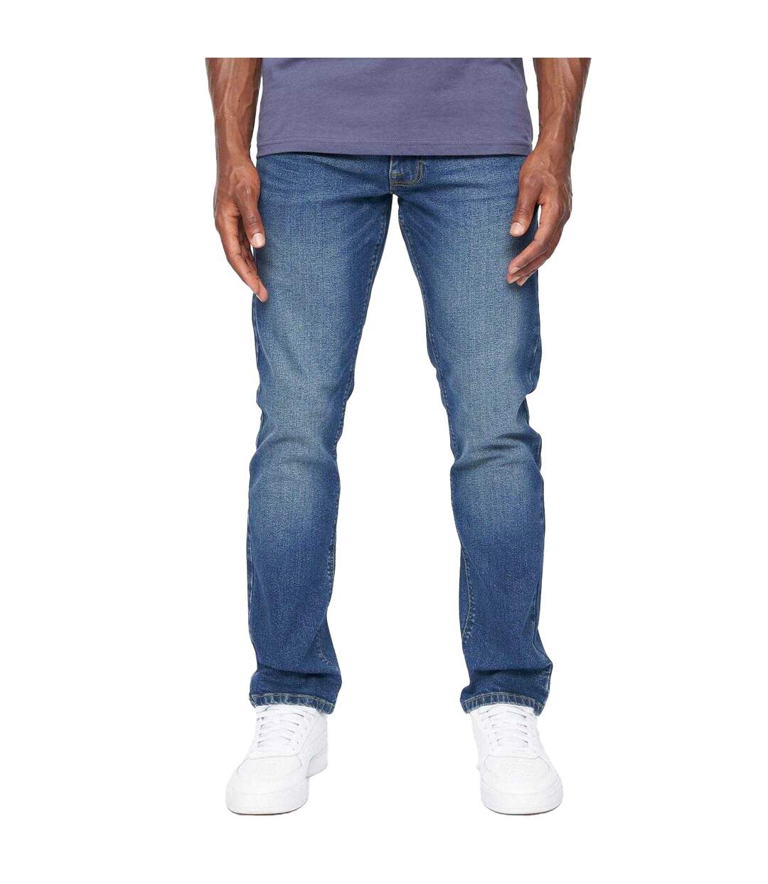 Jean Cadman Homme Délavé À La Pierre Ponce Crosshatch-2