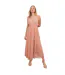 Robe Longue Manches Volantées Motif/style Cascade Femme Corail Anaya With Love-1