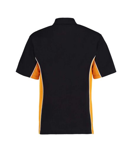 GAMEGEAR Mens Track Polycotton Pique Polo Shirt (Black/Gold) - UTPC6427