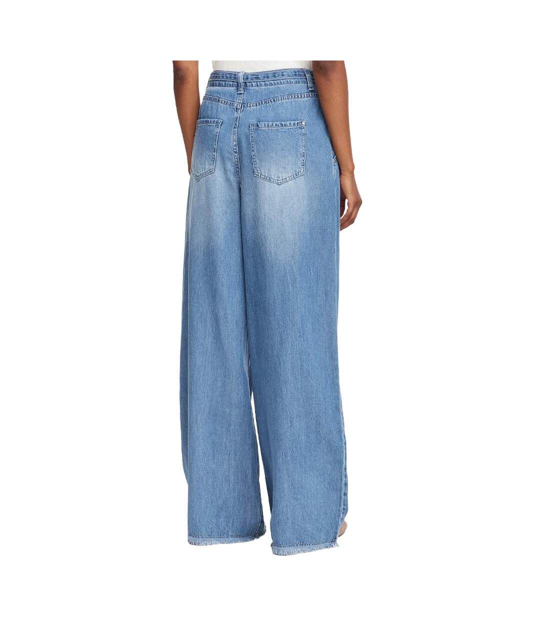 Jean loose bleu femme morgan peliam-2