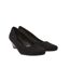 Womens/ladies Cerys Low Heel Court Shoes Natural Black Good For The Sole-1