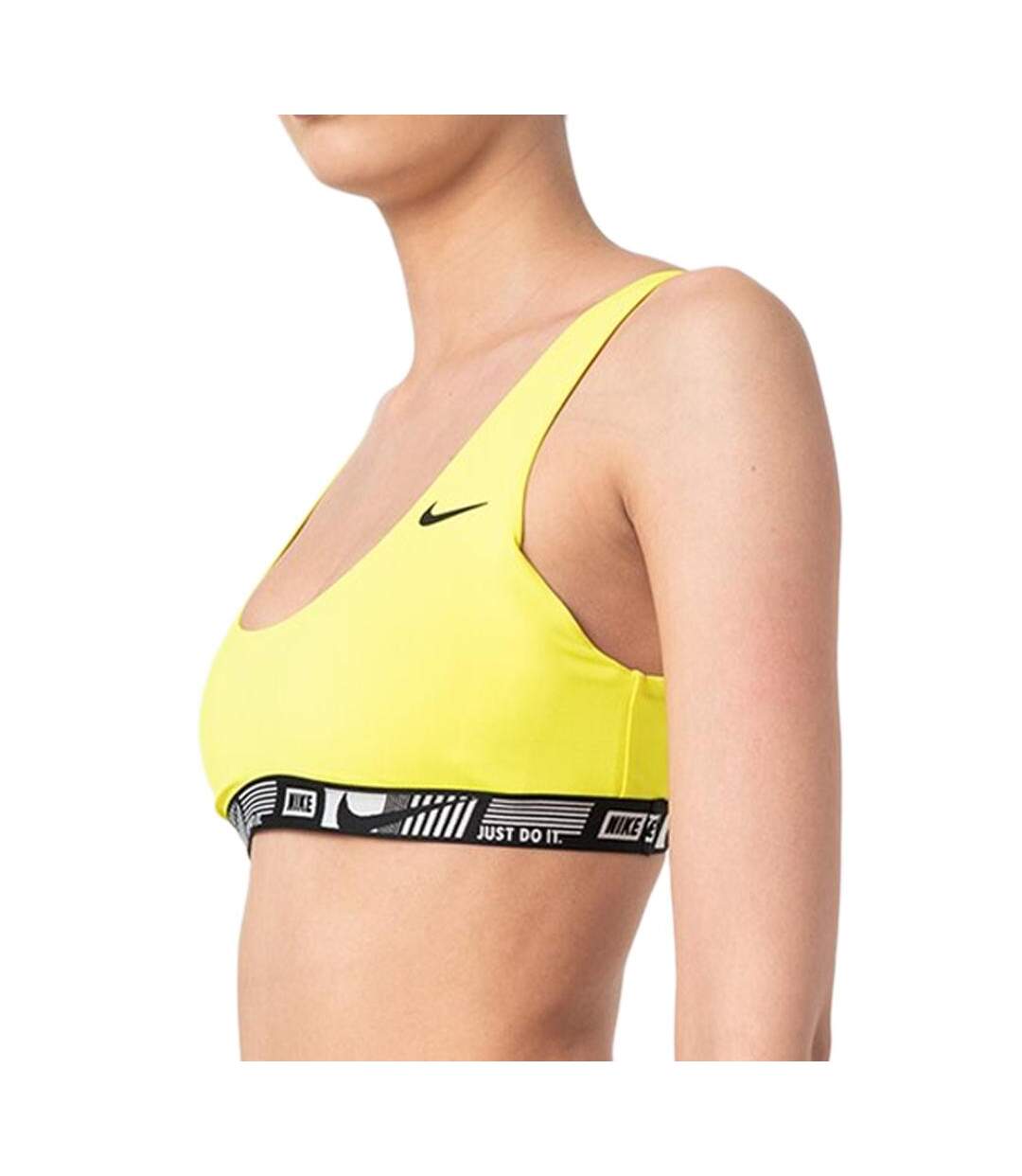 Haut de maillot de bain Jaune Femme Nike Banded Bottom - L-1