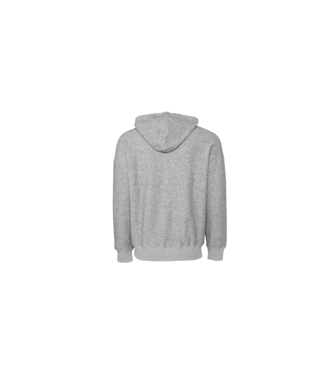 Unisex adult suedette pullover hoodie athletic heather grey Bella + Canvas-2